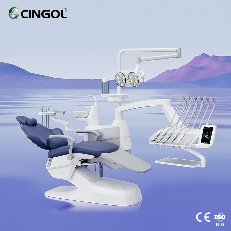 Nuevo sillón dental de alto rendimiento X5 de montaje superior, de la fábrica de sillones dentales CINGOL